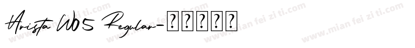 Arista W05 Regular字体转换